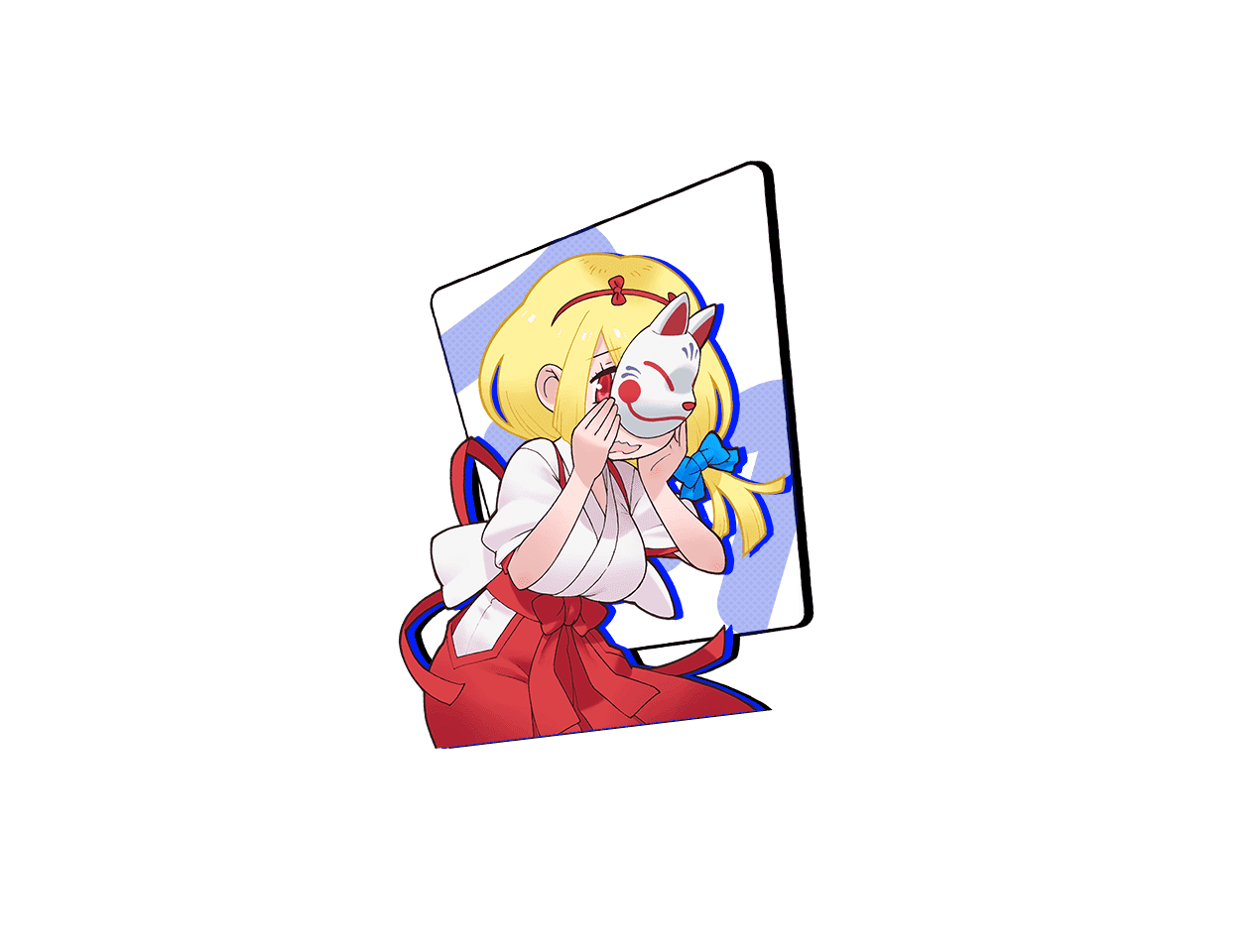 1girl, blonde_hair, game_cg, kobako_tsukiyomi, long_hair, m_hold’em, official_art, red_eyes