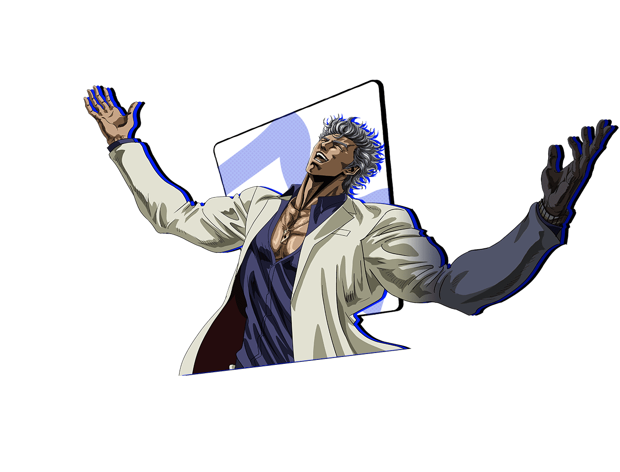 1boy, game_cg, grey_eyes, grey_hair, hara_tetsuo, ken_shishiou, m_hold’em, official_art