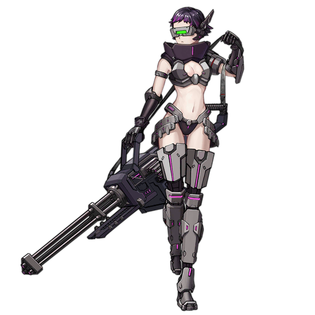 1girl, :<, ammunition_belt, ammunition_chute, armlet, armor, artist_request, bikini