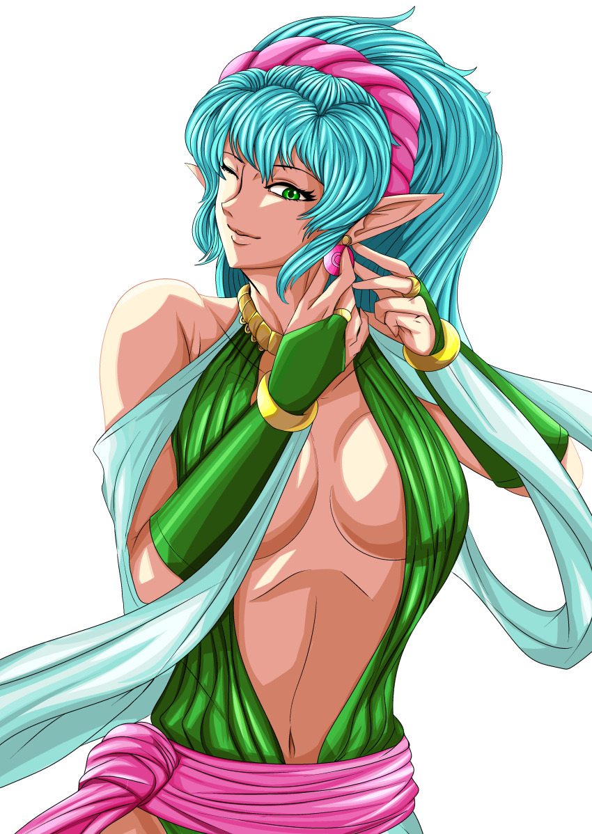 1girl, absurdres, cisty, earrings, elf, highres, jewelry, lightbringer