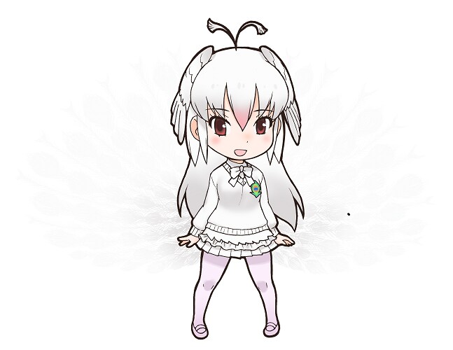 1girl, bow, bowtie, brown_eyes, kemono_friends, long_hair, looking_at_viewer, official_art