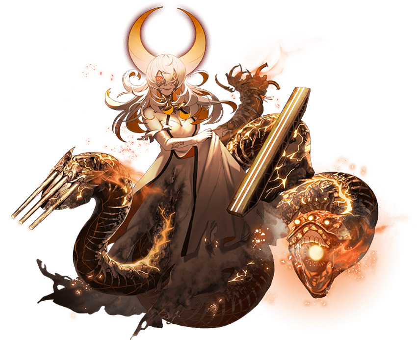 1girl, abyssal_heavy_cruiser_water_princess, abyssal_ship, artist_request, breasts, cleavage, colored_skin, detached_sleeves