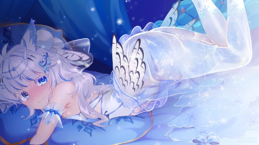 1girl, bare_shoulders, bird, blue_eyes, blush, heart, heart_in_eye, highres