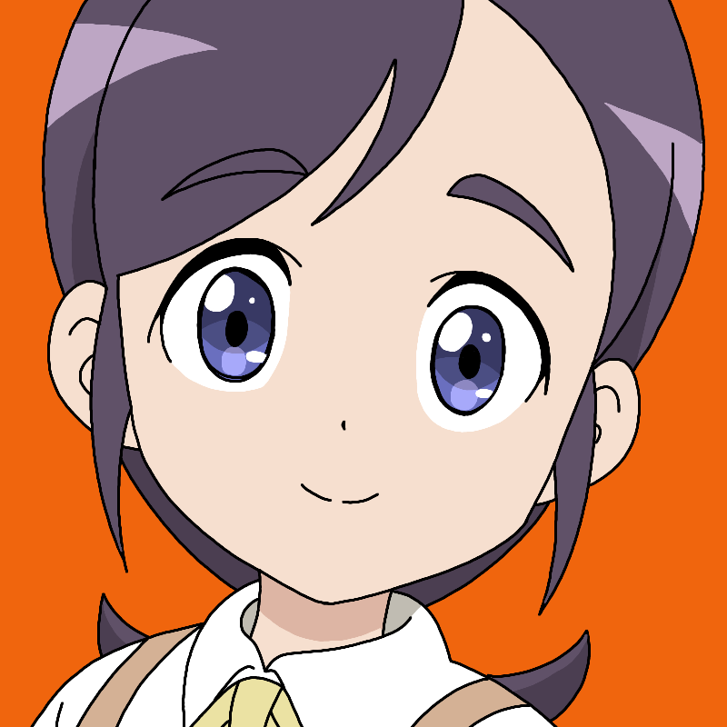 1girl, black_hair, digimon, digimon_ghost_game, female_focus, kashiwagi_mika, looking_at_viewer, purple_eyes