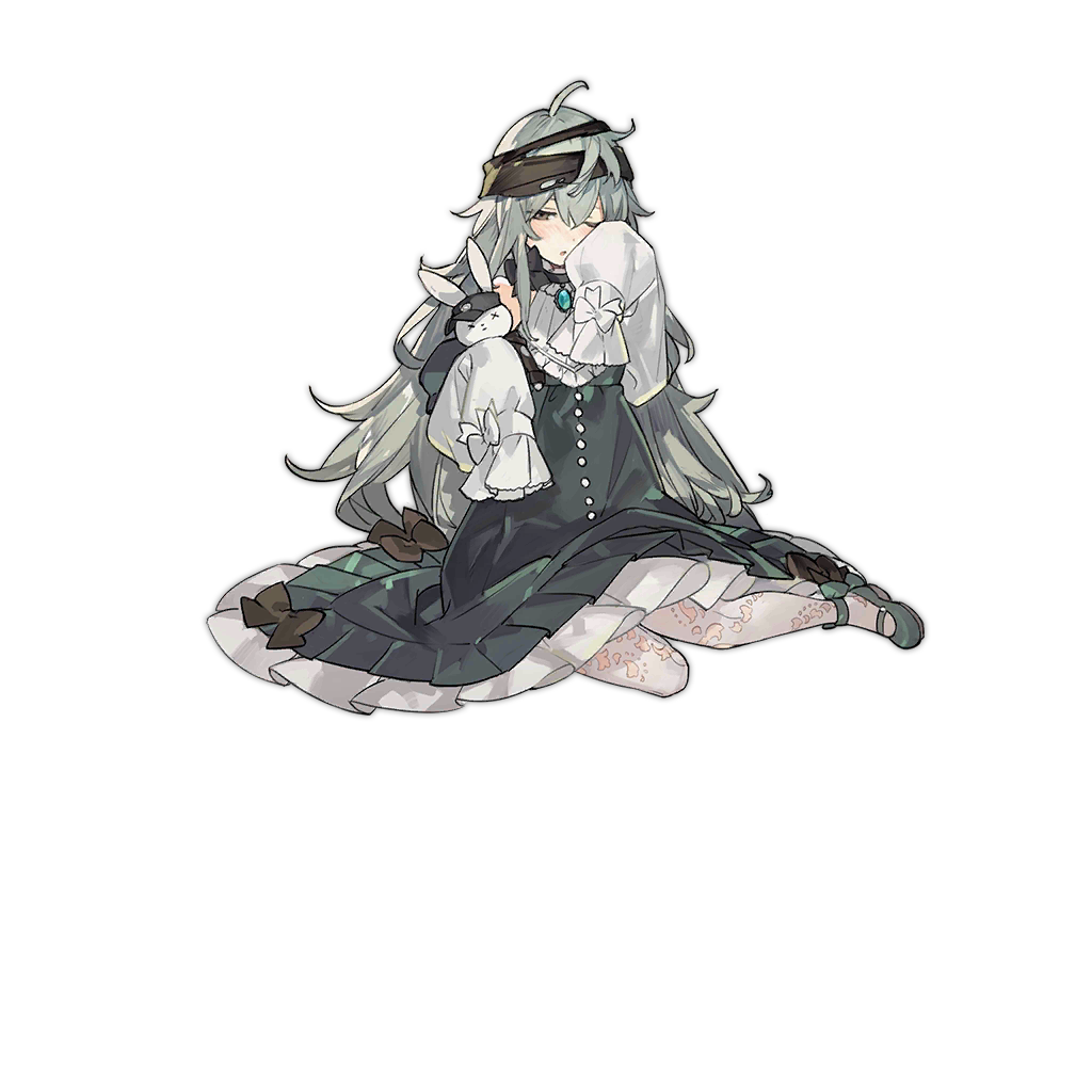 1girl, ahoge, ankle_ribbon, black_bow, black_bowtie, black_headband, black_headwear, blush