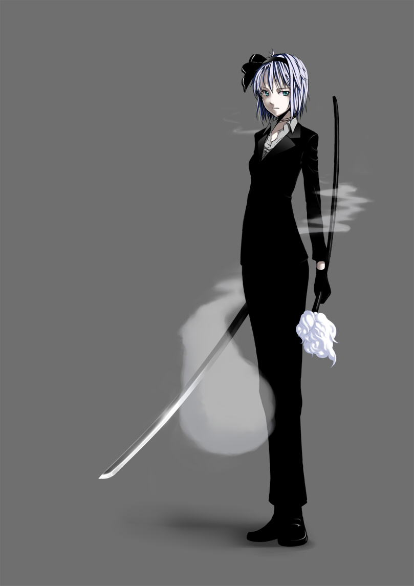 1girl, aqua_eyes, bad_id, bad_pixiv_id, chulain, female_focus, formal_clothes, ghost