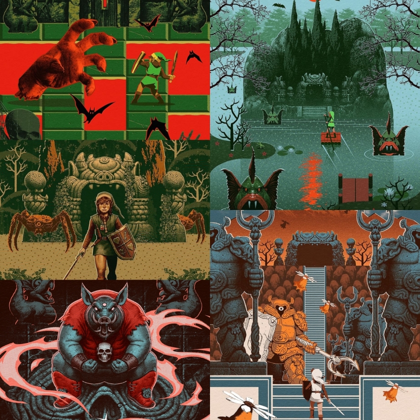 1boy, armos, bat_(animal), belt, brown_hair, bug, creature, demon