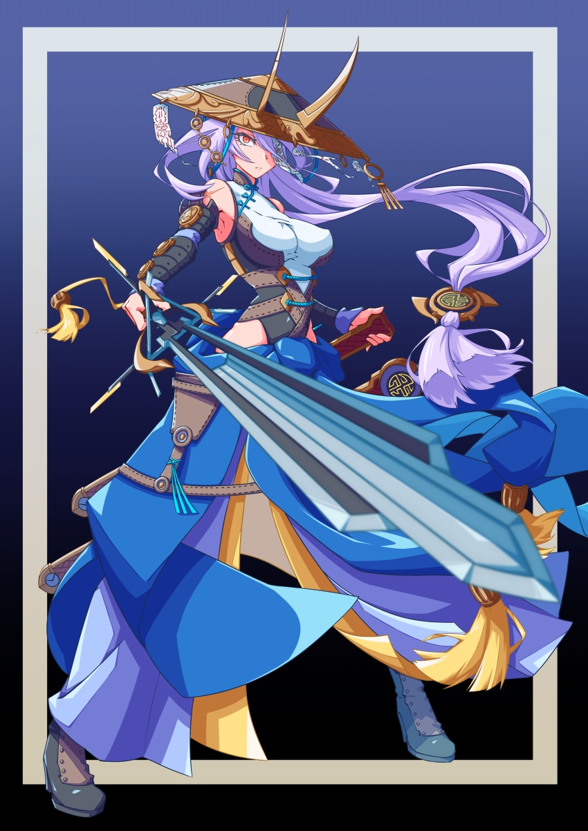 1girl, absurdres, bare_shoulders, boots, breasts, covered_erect_nipples, detached_sleeves, duel_monster