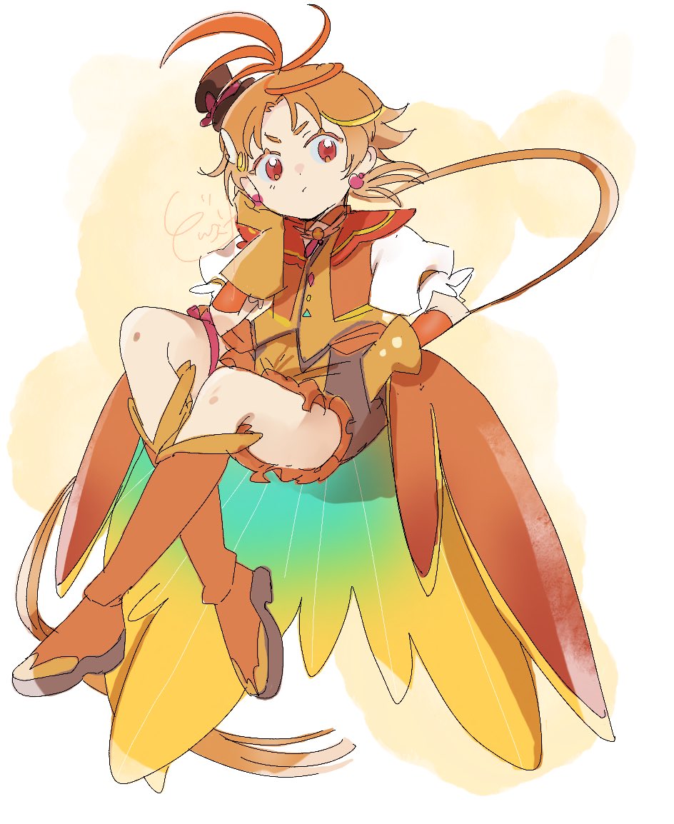 1boy, boots, cure_wing, earrings, gloves, hand_in_pocket, hat, hirogaru_sky!_precure