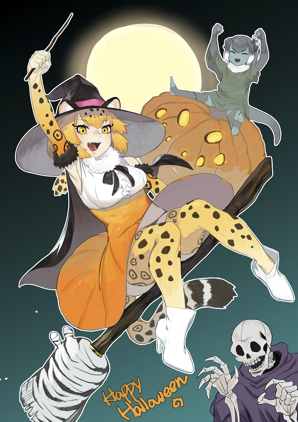 2girls, animal_ears, armpits, barefoot, beijuu, black_bow, black_bowtie, black_hair