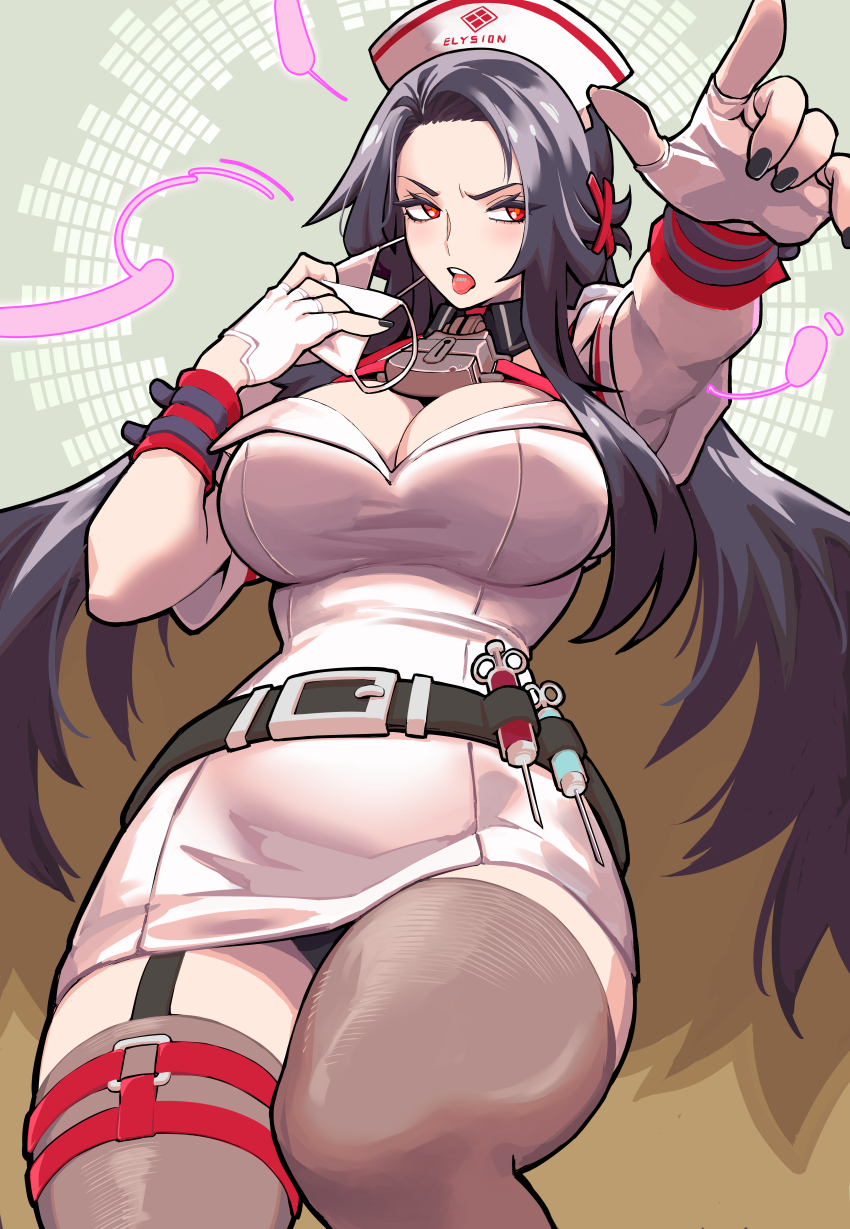 1girl, absurdres, belt, black_belt, black_hair, black_panties, blush, commentary_request