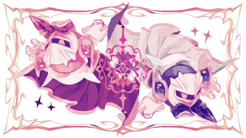 1boy, cape, commentary_request, gloves, kirby_(series), male_focus, mask, meta_knight