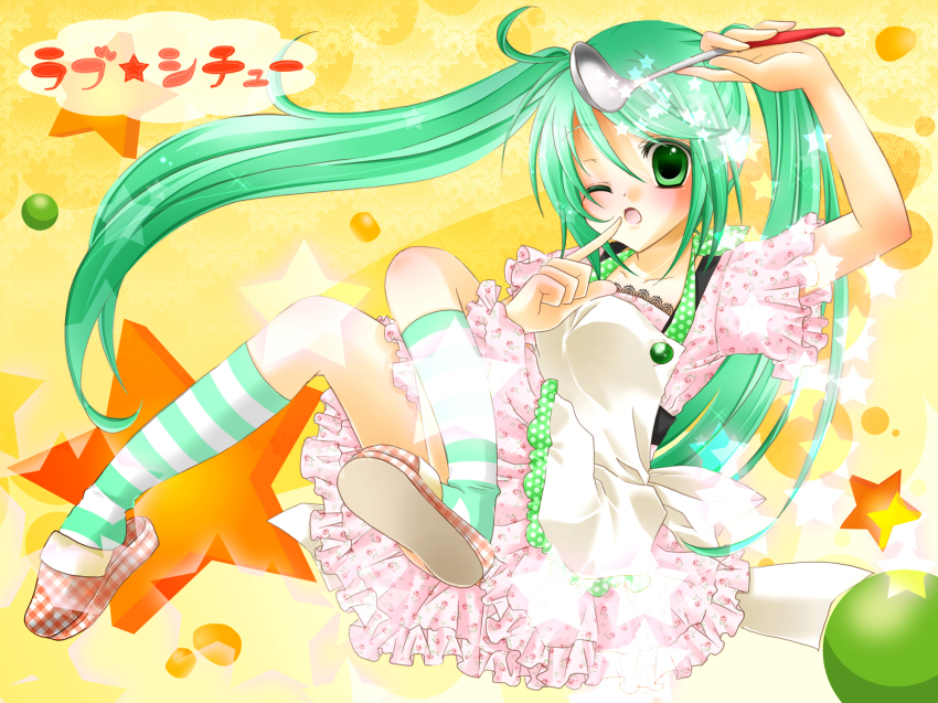 1girl, apron, bad_id, bad_pixiv_id, blush, dress, female_focus, frills