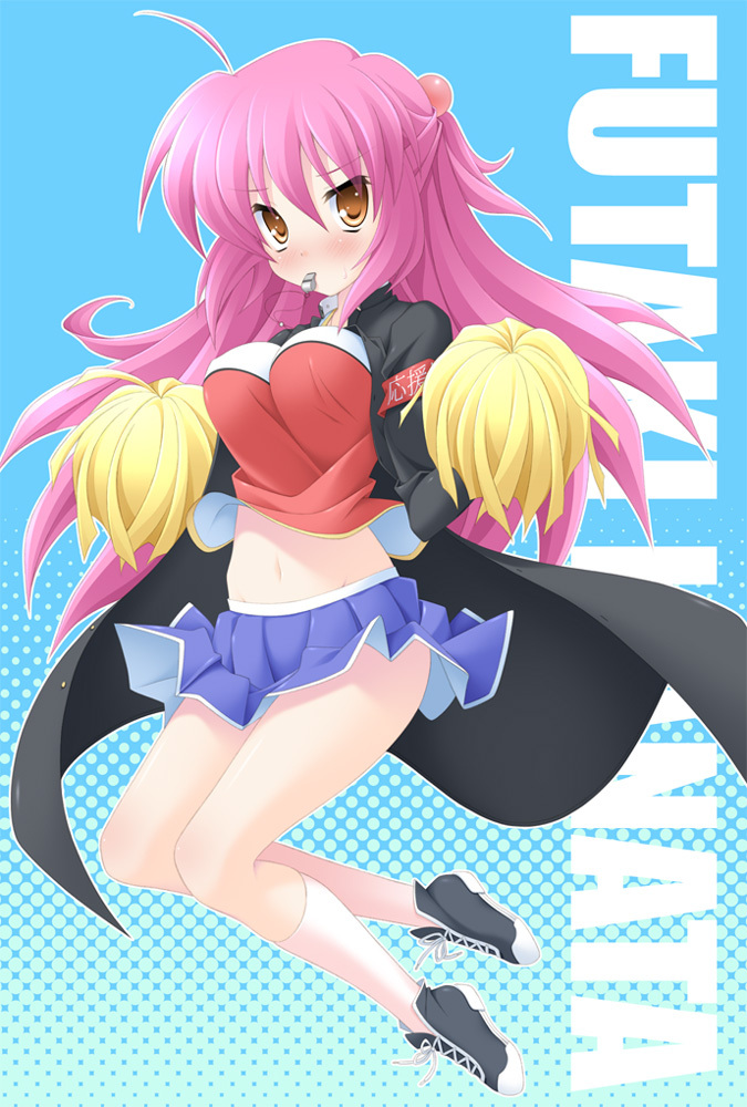 1girl, ahoge, armband, bad_id, bad_pixiv_id, blush, breasts, brown_eyes