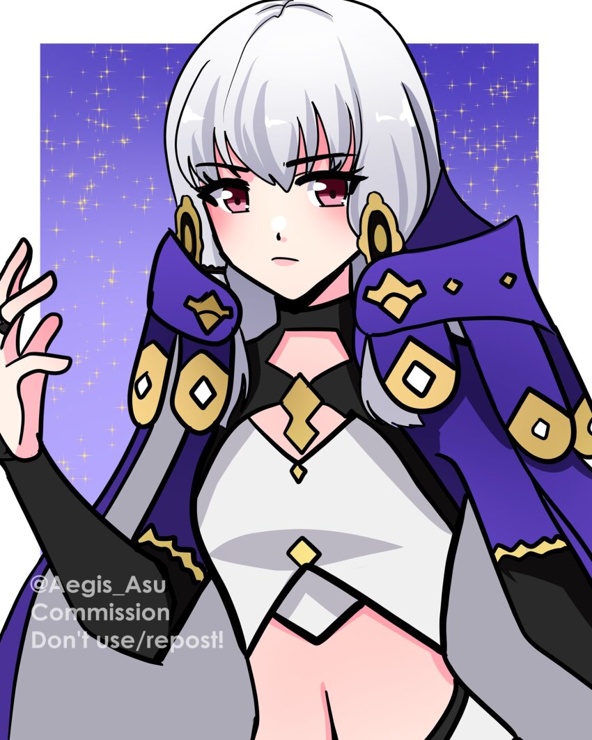 1girl, asukaaasuu, cape, commentary, crop_top, fire_emblem, fire_emblem:_three_houses, fire_emblem_engage