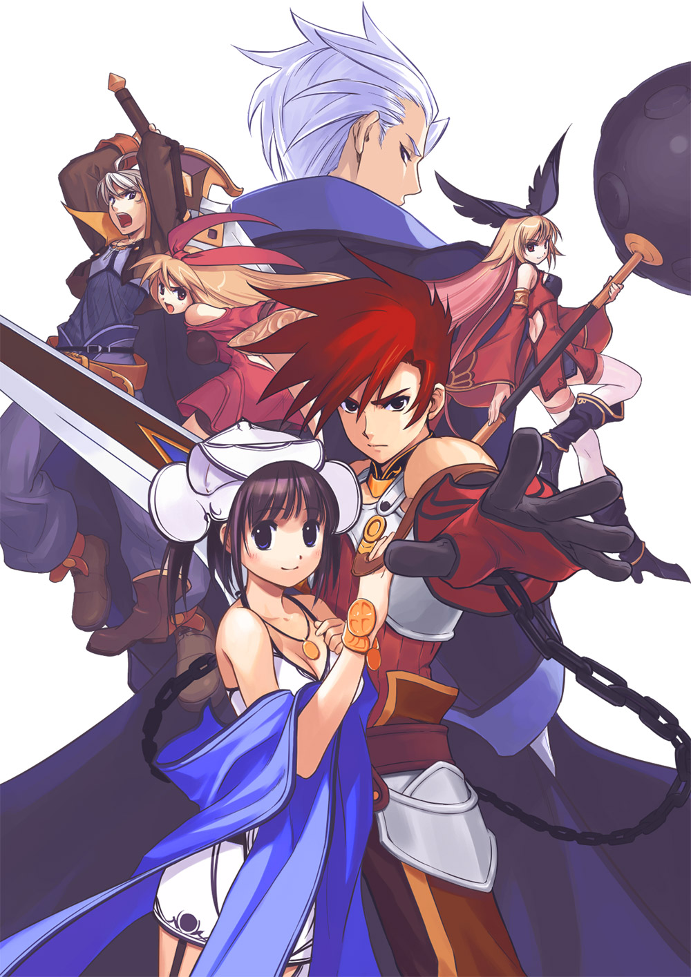 3boys, 3girls, alchemist, alvero_kronie, armor, ash_fon_abenstein, atelier_(series), atelier_iris