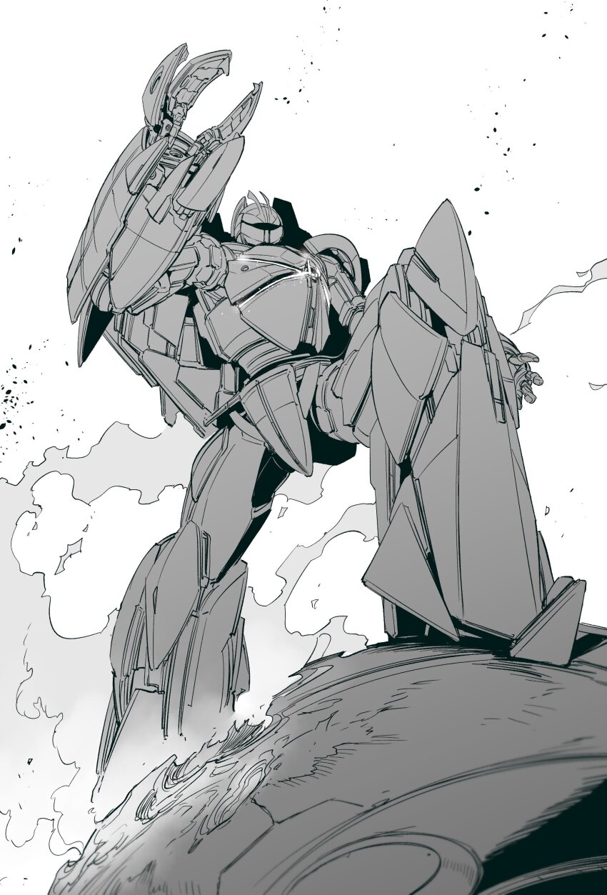 absurdres, assault_visor, gundam, highres, kato_takuji, mecha, mobile_suit, no_humans