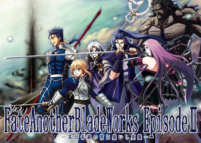 3boys, 3girls, artoria_pendragon_(fate), chain, cu_chulainn_(fate), cu_chulainn_(fate/stay_night), cu_chulainn_(lancer)_(fate), excalibur_(fate/stay_night)