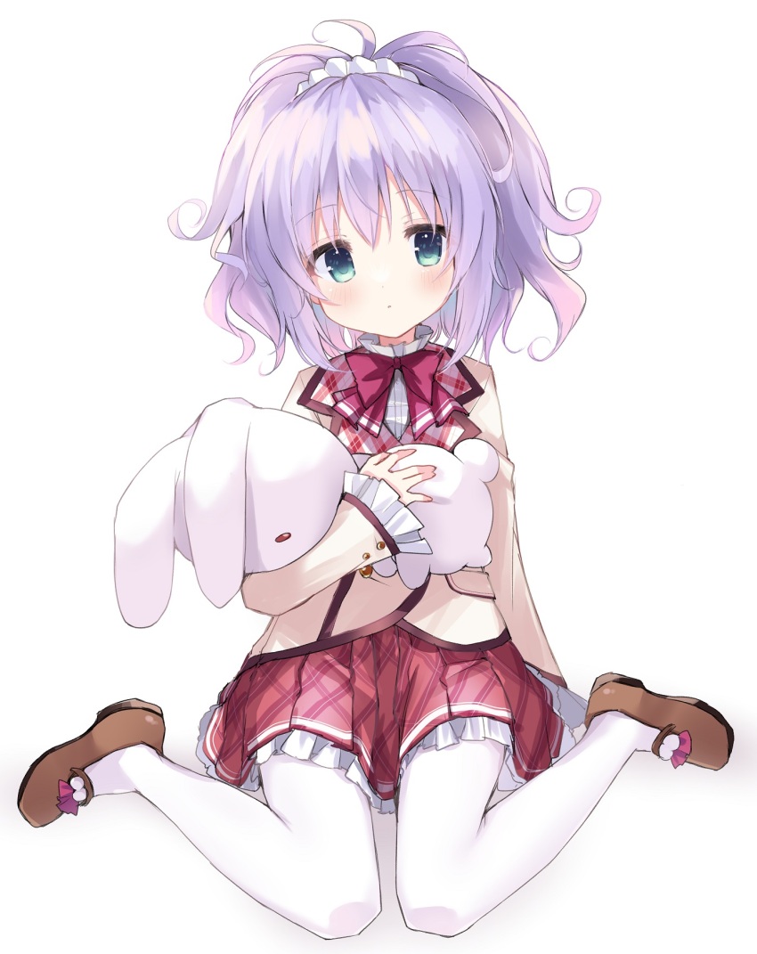 1girl, blush, bow, bowtie, brown_shoes, closed_mouth, dot_mouth, ena_(koisuru_doll_to_omoi_no_kiseki)