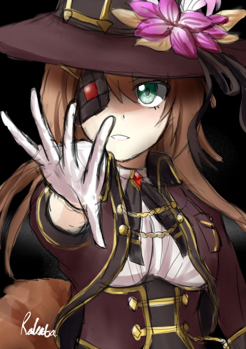 1girl, artist_name, ayunda_risu, bandages, blonde_hair, breasts, brooch, cape