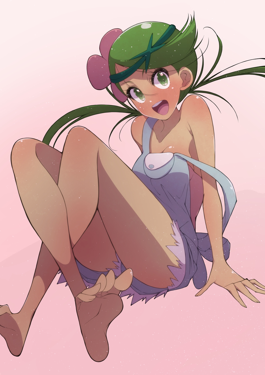 1girl, bare_shoulders, blush, breasts, dark-skinned_female, dark_skin, fujiwara_hiro_(kaede_ciao), green_eyes