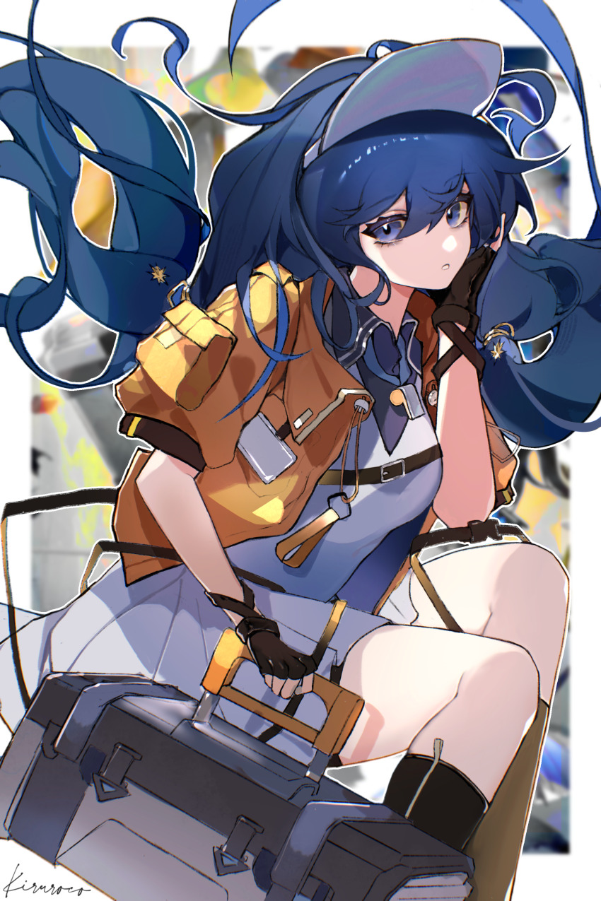 1girl, absurdres, arknights, astesia_(arknights), astesia_(fantastic_crafts)_(arknights), belt, belt_buckle, black_belt