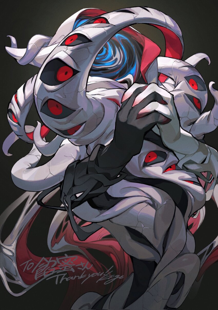 1other, black_sclera, black_skin, brown_background, colored_sclera, colored_skin, commission, eldritch_abomination