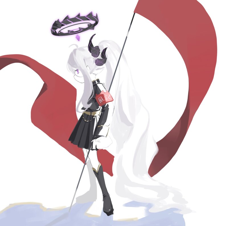 1girl, absurdly_long_hair, absurdres, ahoge, armband, backlighting, belt, black_boots