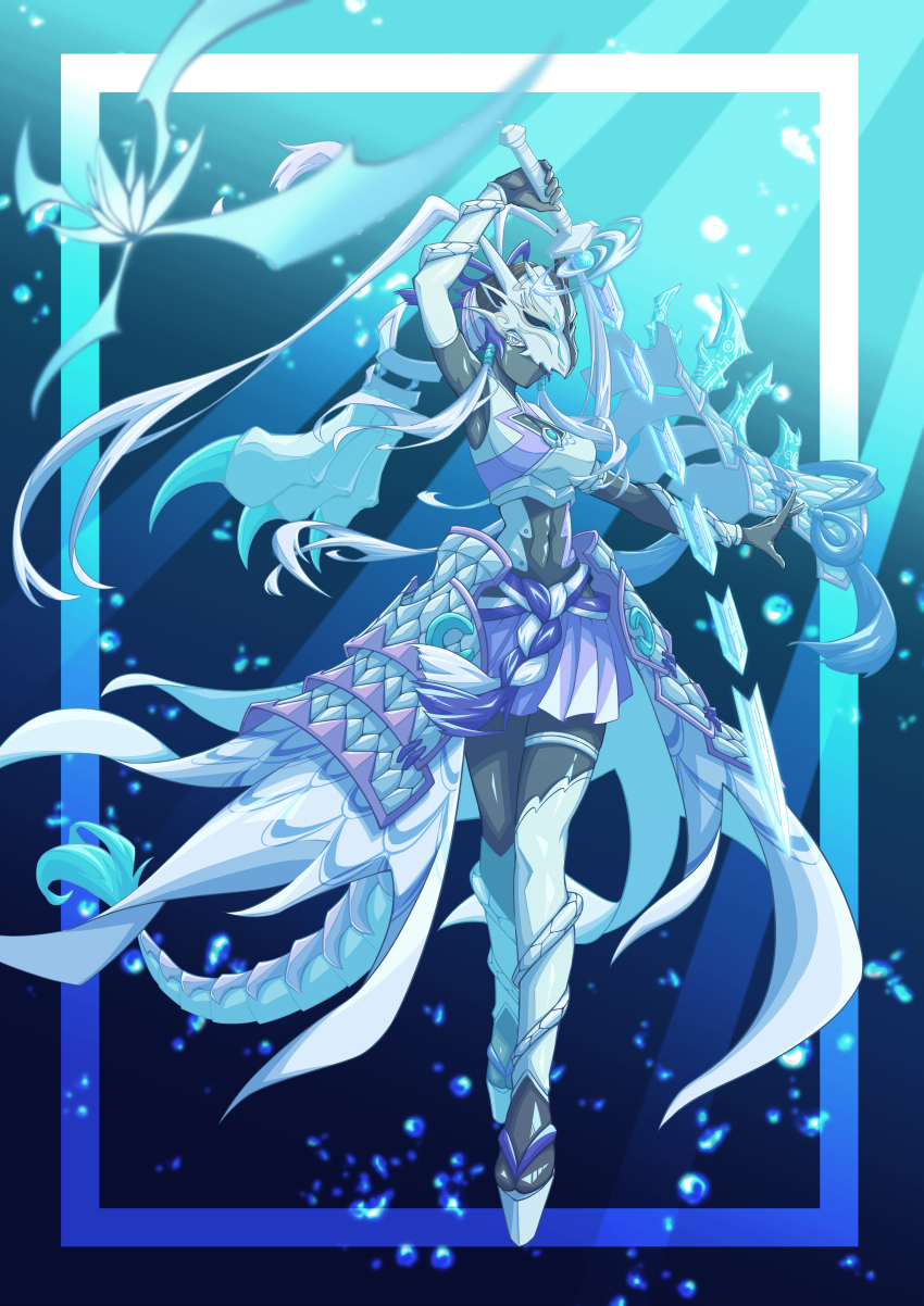 1girl, abs, absurdres, arm_over_head, armor, black_bodysuit, black_gloves, black_mask