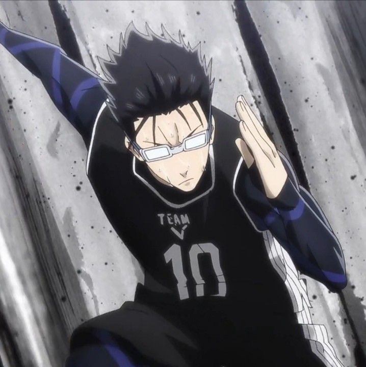 1boy, black_hair, blue_lock, egoist, long_hair, multiple_boys, purple_eyes, purple_hair