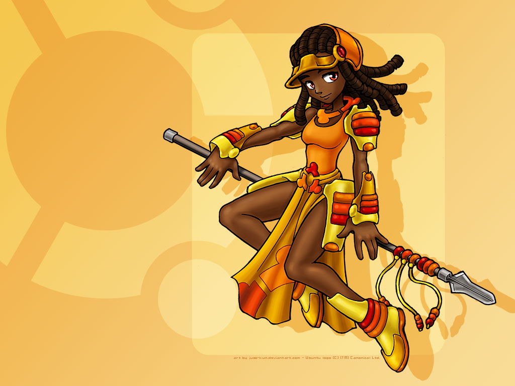 1girl, dark-skinned_female, dark_skin, dreadlocks, female_focus, helmet, juzo-kun, linux