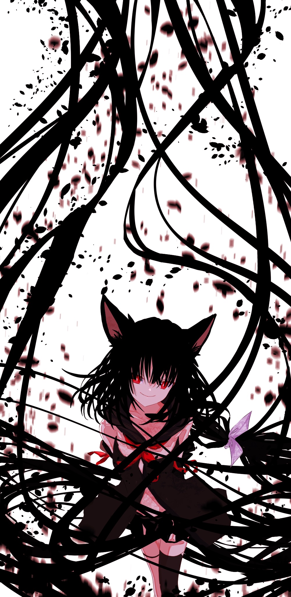 1girl, animal_ear_fluff, animal_ears, black_hair, black_hoodie, black_shorts, braid, commentary_request