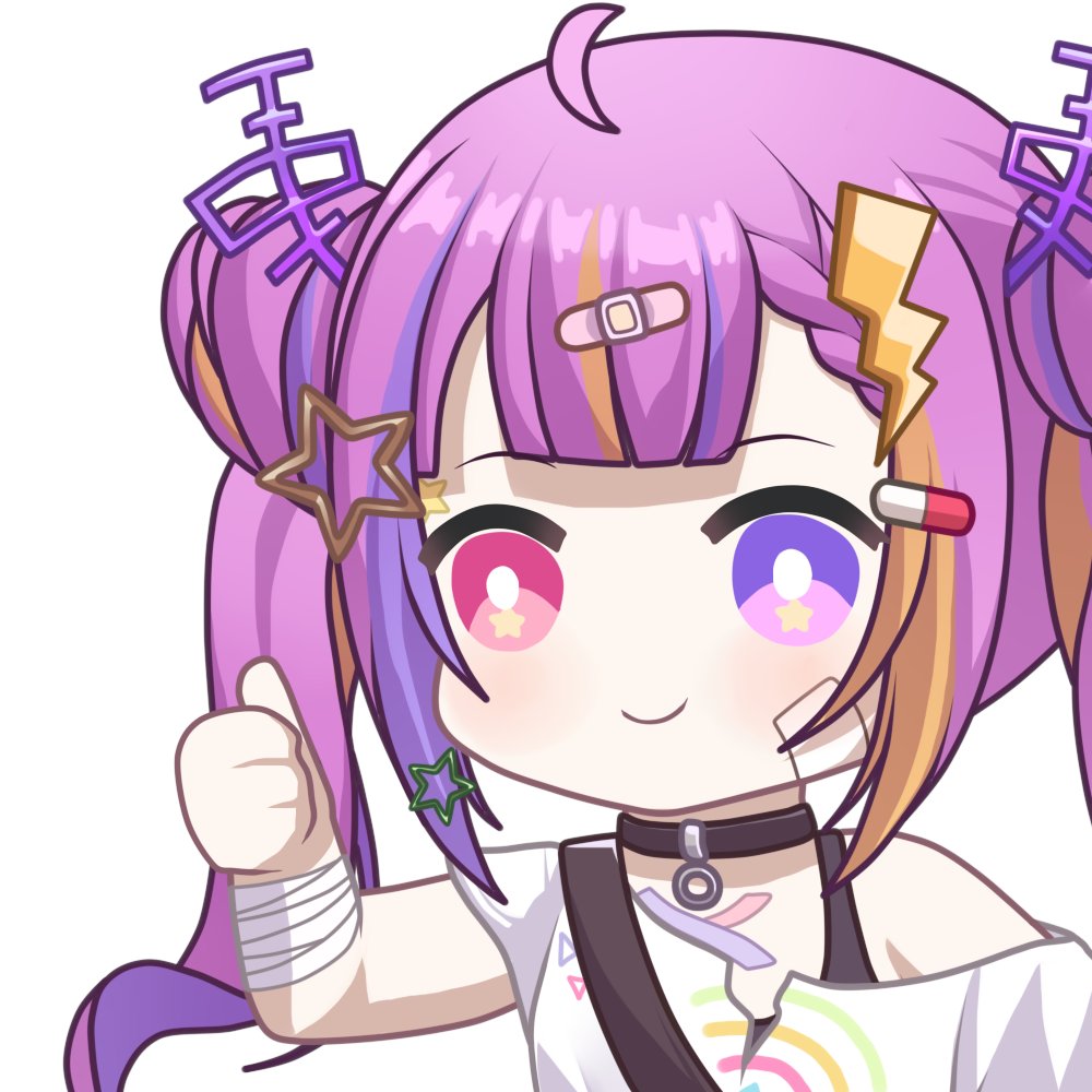 1girl, ahoge, antennae, aprob_(meme), bandaged_arm, bandages, bandaid, bandaid_on_cheek