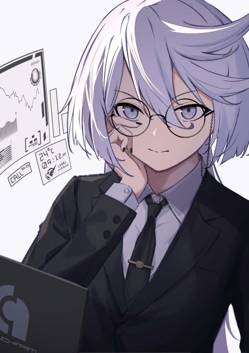 female_focus, formal_clothes, glasses, gundam, gundam_suisei_no_majo, highres, kuroko1604, miorine_rembran