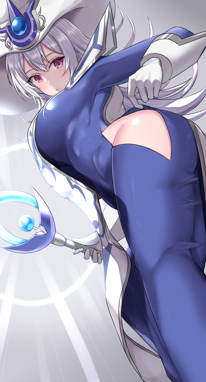 1girl, absurdres, ass, breasts, duel_monster, feet_out_of_frame, from_below, gem