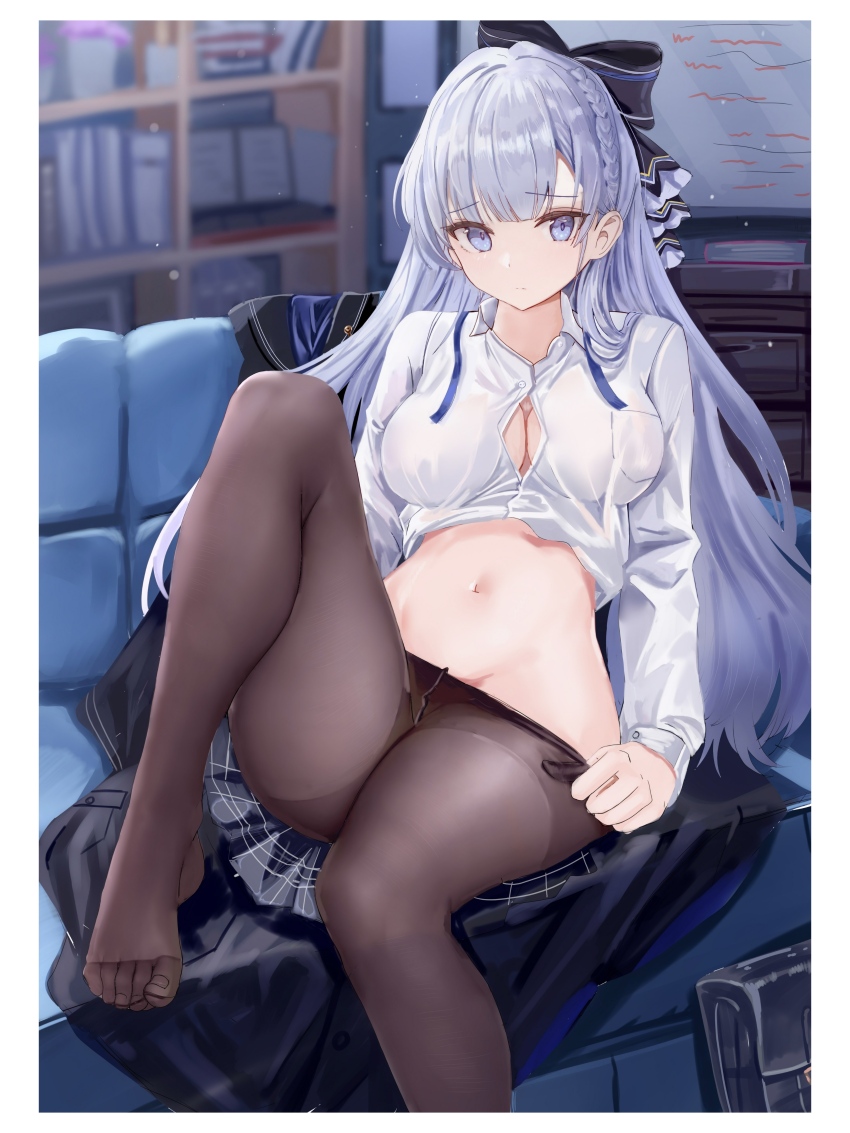 1girl, absurdres, age_fx, argus_(a_hundred_sleepless_eye)_(azur_lane), argus_(azur_lane), azur_lane, bag, black_skirt