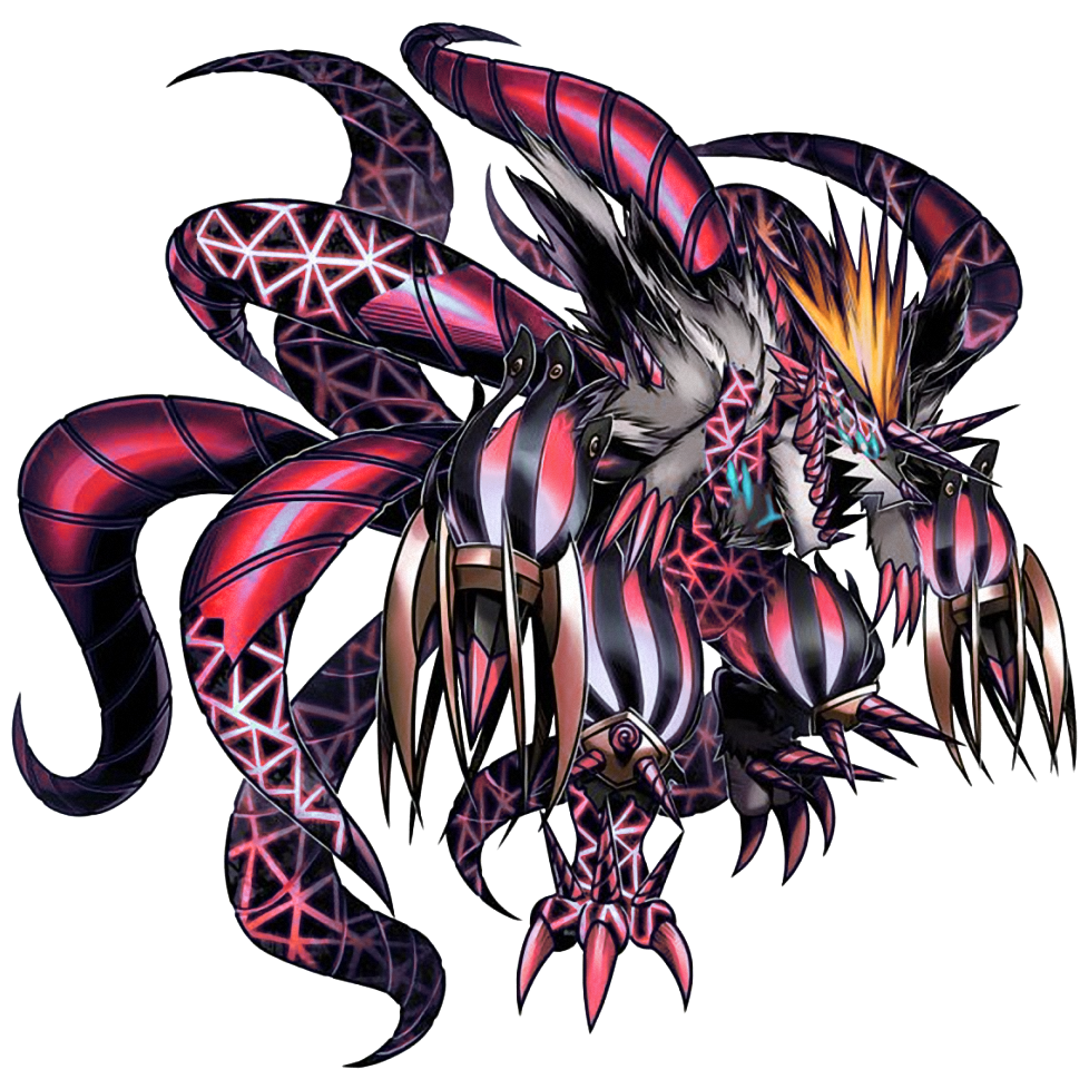 blonde_hair, digimon, drill, rasenmon_fury_mode, rasenmon_fury_mode_(anniversary_ver.), simple_background, spiked_hair, spikes