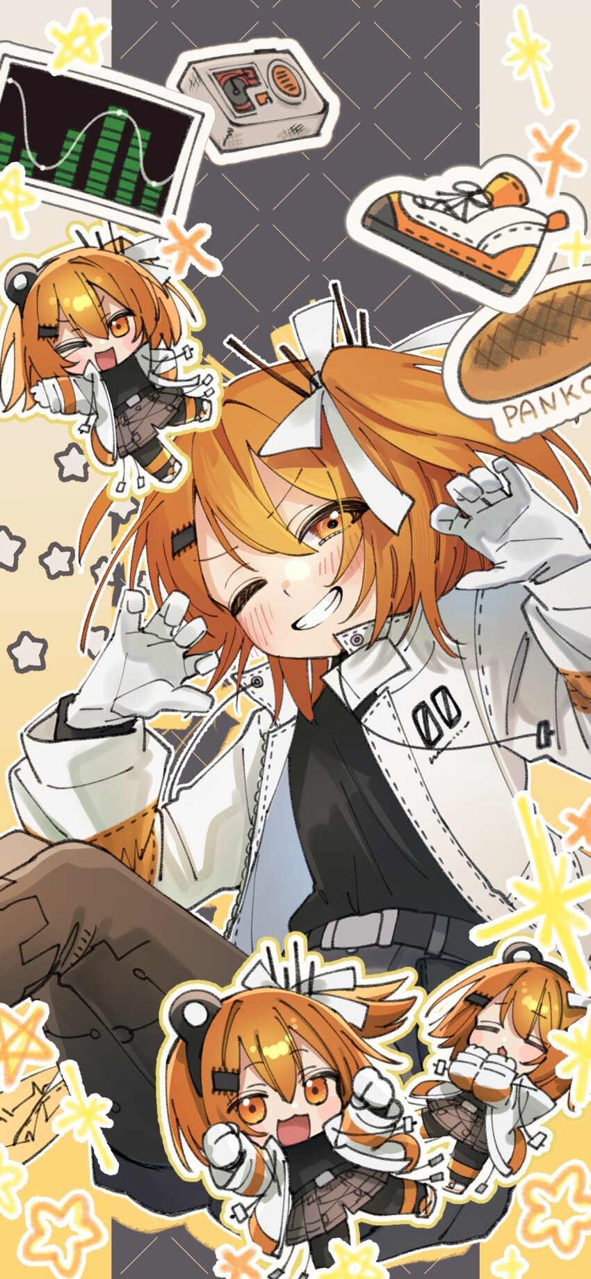 1girl, :3, a.i._voice, absurdres, adachi_rei, belt, black_belt, black_leggings