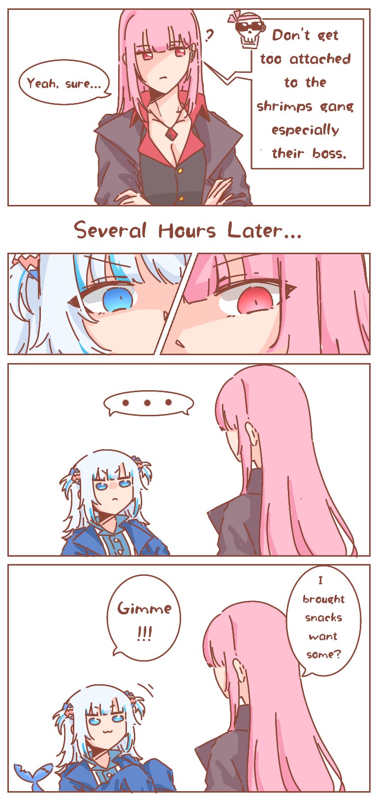 ..., 2girls, :<, :3, black_jacket, black_shirt, blue_eyes, blue_hair