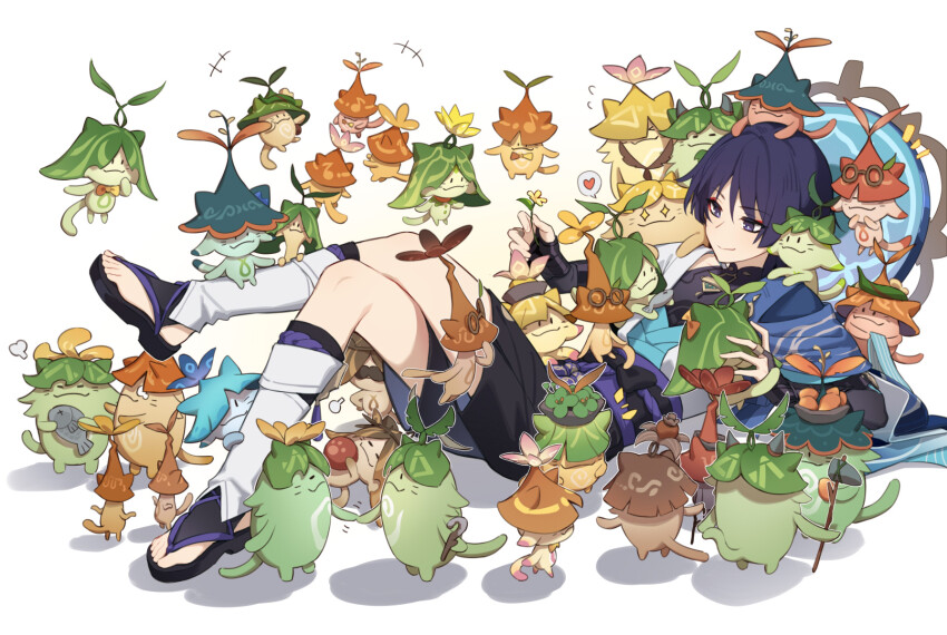 >_<, +++, +_+, 1boy, :3, animal_ears, arabalika_(genshin_impact), arachatora_(genshin_impact)