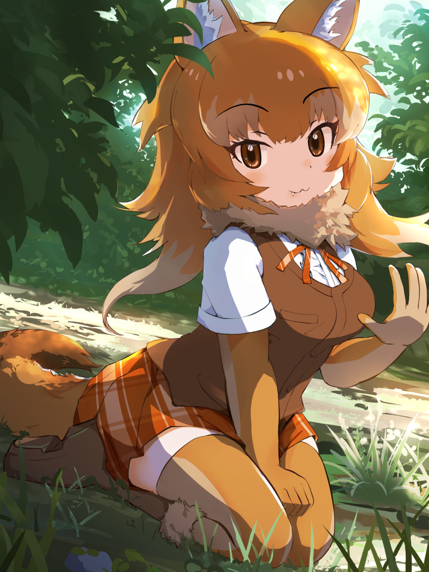 1girl, :3, absurdres, animal_ears, blush, brown_eyes, brown_fur, brown_gloves