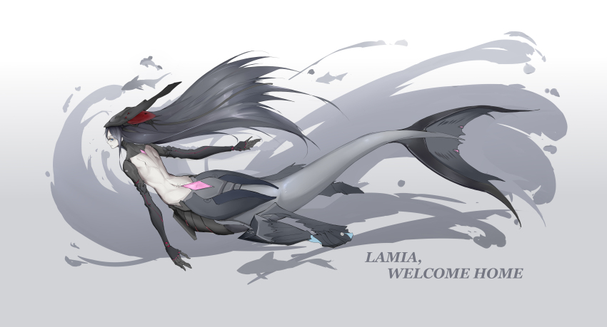 1girl, absurdres, android, back, black_hair, blue_eyes, cdlo, closed_mouth