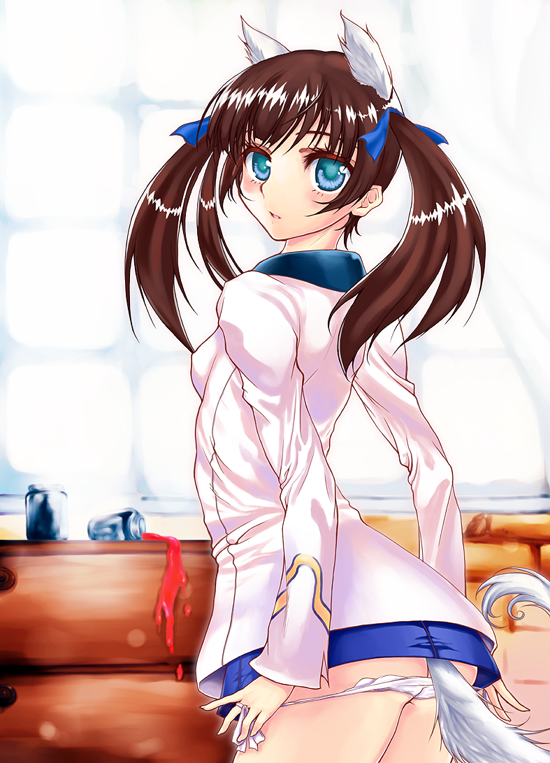 10s, 1girl, animal_ears, black_hair, blue_eyes, brave_witches, female_focus, georgette_lemare