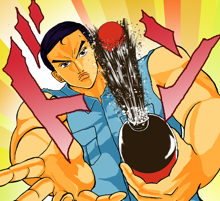 1boy, araki_hirohiko(style), cola, jojo_no_kimyou_na_bouken, sugi_chan, sunmusic