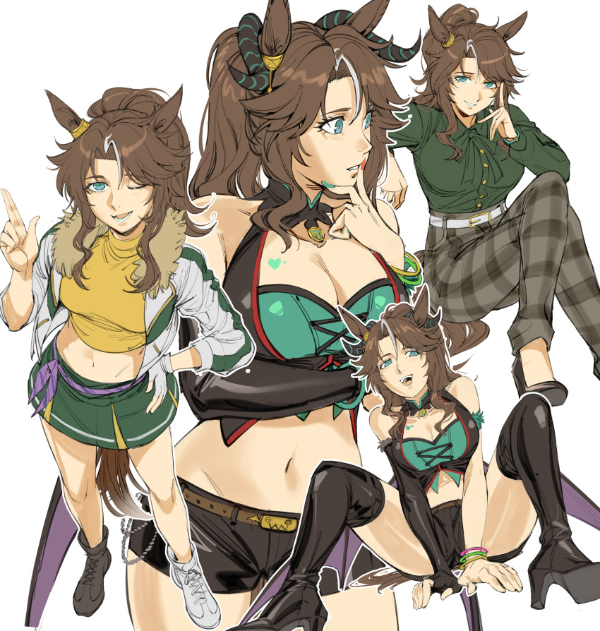 1girl, absurdres, animal_ears, arms_between_legs, asymmetrical_footwear, bangle, belt, black_footwear