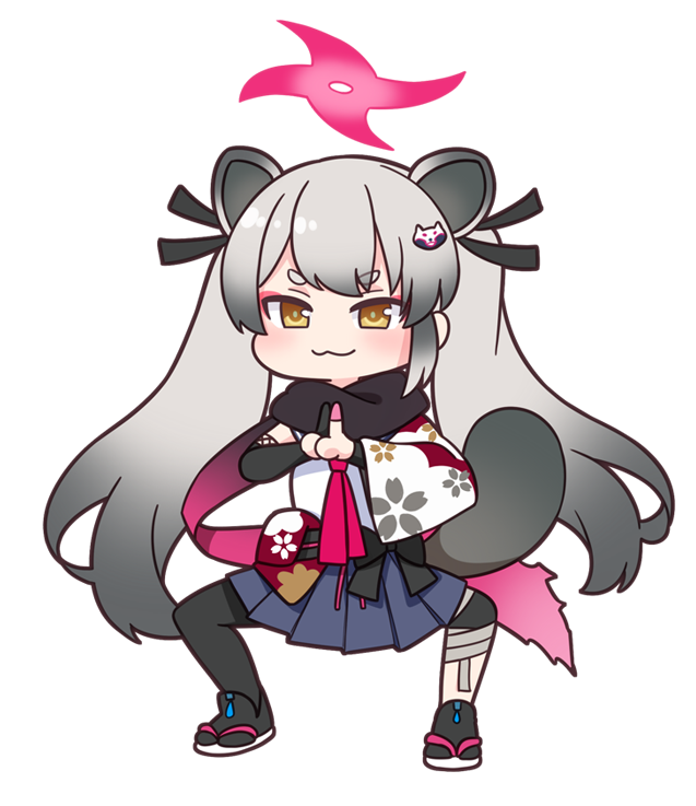 1girl, :3, animal_ears, balancing_sasuke, bandaged_leg, bandages, black_pantyhose, black_sandals