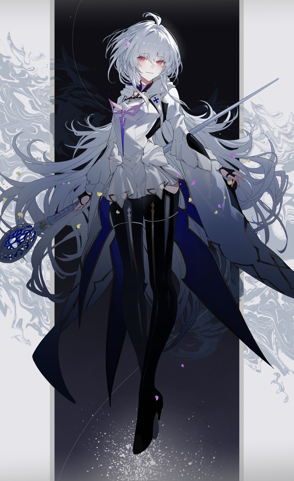 1girl, ahoge, black_gloves, black_pants, boots, breasts, fate/grand_order, fate/prototype