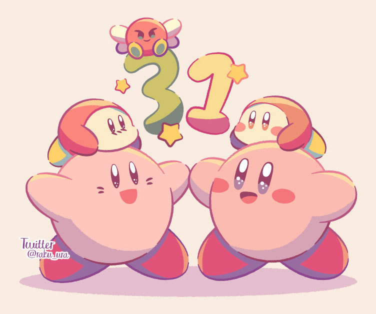 anniversary, blush_stickers, bronto_burt, colored_skin, dual_persona, kirby, kirby's_dream_land, kirby_(series)