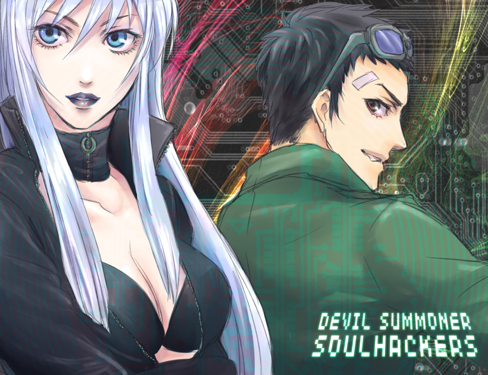 1boy, 1girl, 35_(sansansanko), bandaid, bandaid_on_face, black_hair, black_lips, blue_eyes