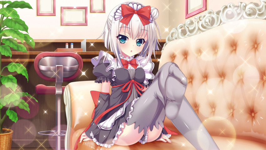 1girl, alternate_costume, black_dress, black_skirt, black_sleeves, blue_eyes, bow, bowtie